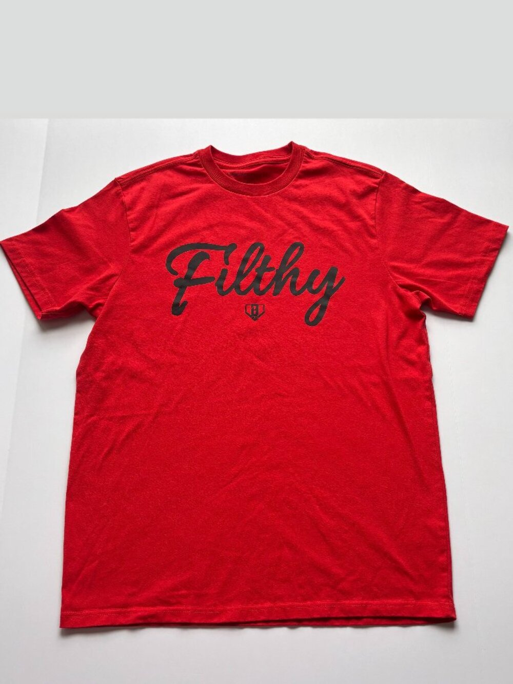 Baseball Lifestyle 101 Filthy Tee Red/Black Size Adult Small